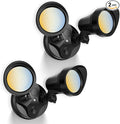 ALUSSO Dusk to Dawn Outdoor Lighting, 25W 2000LM Dusk Till Dawn Outdoor Light 120V, 3000K/4000K/6000K 3CCT IP65 Security Lights ETL Listed Dusk to Dawn Hardwired for House Garage Walkway Black 2 Pack