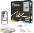 32.8ft Smart COB LED Strip Light, Tunable White 2700K-6500K Dimmable Bright WiFi Led COB Light Strip Compatible with Alexa and Google, White CCT COB Led Light for Kitchen Cabinet, Room