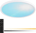 20 Inch Flush Mount Ceiling Light Fixture,43W Dimmable Ceiling Light with Remote, 3000K/4500K/6000K Adjustable White Ceiling Lights, Blue Sky LED Round Flat Panel Light for Kitchen, Bedroom