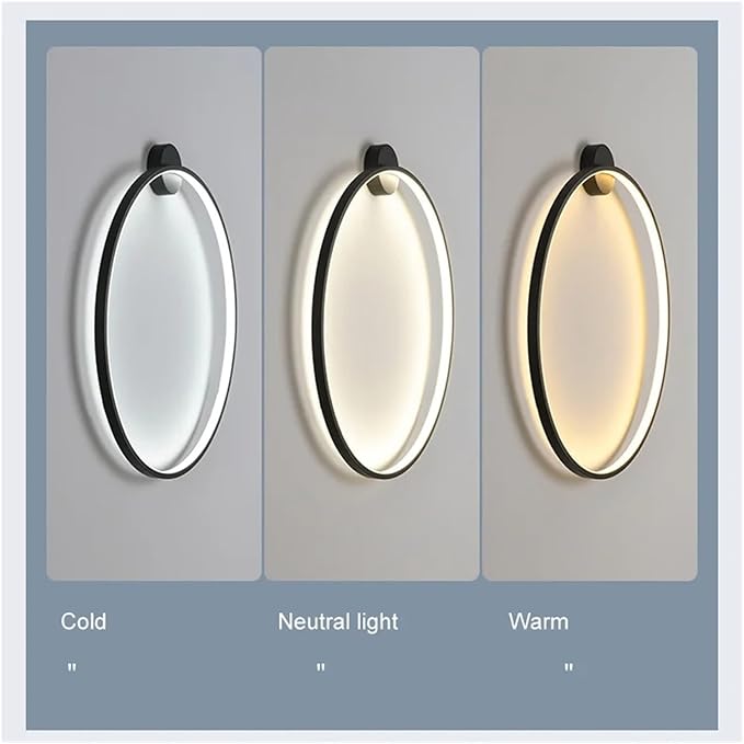 Wiring-Free Living Room Sofa Background Wall Decoration - Minimalist Bedroom lamp Ring Art Atmosphere Wall Light,Kitchen Island (3 Colors 80cm B)