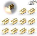 10 Pack Small Spotlight Battery Operated LED Lights, Warm White LED Wireless Miniature Spot Light for Artwork Painting,Jewelry Showcase Display,Closet,DIY Hand Craft (WarmWhite)