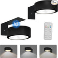 2-Pack Picture Light for Paintings Battery Operated Art Light with Remotes,3 Lighting Display Light,Magnetic Dimmable and Timer Wall Light for Picture Artworking Frame Portrait,LED Puck Lights-Black