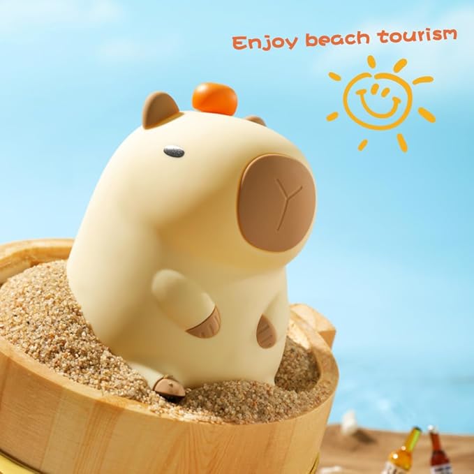 Led Cute Capybara Night Light, Dimmable Nursery Kawaii Lamps, Super Squishy Silicone USB Rechargeable Touch Control Night Lamp for Kids Adults, Used for Camping Party Room Decor (Capybara)…