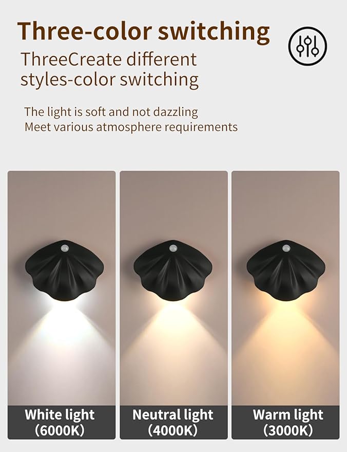 4 Pack Rechargeable motion sensor indoor spotlight ,LED human sensing cabinet small night light,bedside wall light,bedroom,Living room lamps,decorative paintings artworks,corridor,staircase step light