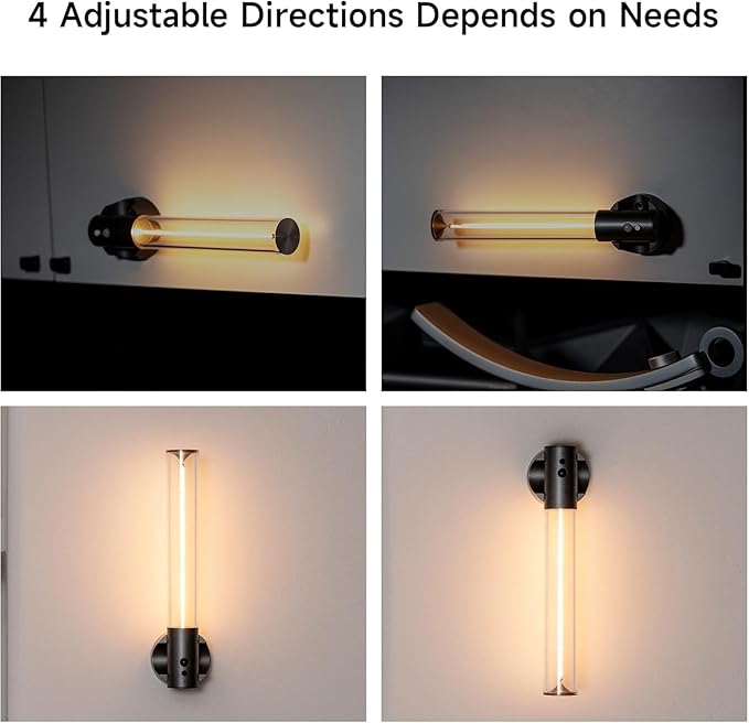 AUGE LIGHT Motion Sensor Wall Sconce Motion Sensor Light Magnetic Body Sensor Wall Light Wall Sconce Rechargeable USB Torch Light Cordless Handheld Portable for Bedside Stair Hallway (Matte Grey)