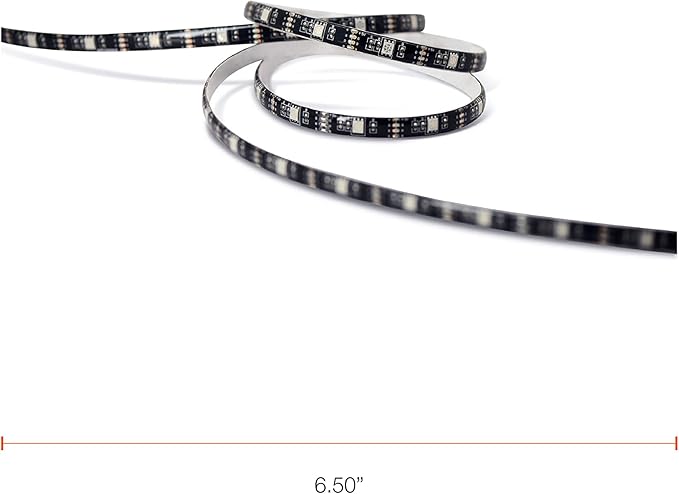 Sylvania 6.6ft Mosaic USB RGB Flexible Light Strip Starter Kit, 16 Dimmable Colors with RF Remote Control, Black - 1 Pack (75779)