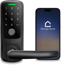 ULTRALOQ Latch 5 World's First Built-in WiFi Smart Lock with Fingerprint, 5-in-1 Keyless Entry Door Lock with Touch Digital Keypad, App Control, Black