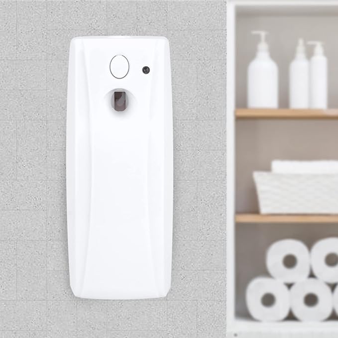 Home Wall Mounted Automatic Sprayer Indoor Automatic Air Freshener with Light Sensor Fragrance Aerosol Sprayer Programmable 7.5/15/ Timer