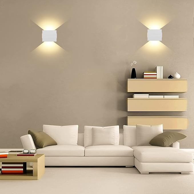 Kawell Modern LED Wall Sconces Up Down LED Wall Light Indoor Outdoor Creative LED Wall Lamp 10W Hallway Wall Mounted Lighting Fixtures for Bedroom Living Room Stairs Porch, Warm White