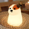 AVEKI Puppy Night Light for Kids, Cute Dog Lamp Dog Lover Gifts for Women & Kid, Dimmable Silicone Animal Night Light for Baby Nursery, Rechargeable Touch Desk Lamp Table Lamp, Kawaii Room Decor