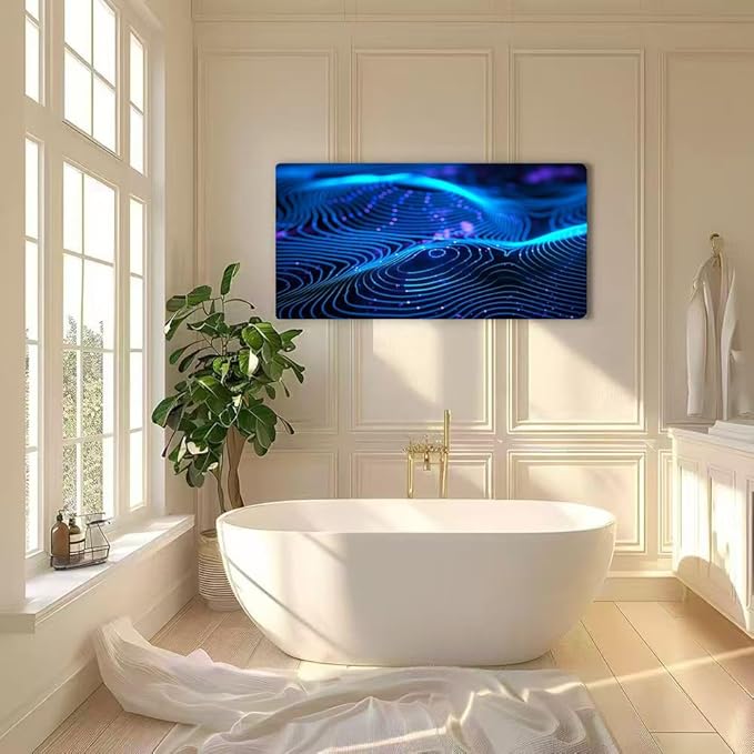 Wibinuki Wall Art Wall Decor Wall Paintings Da Flow And Technology. s of innovion, AI, cloud technology for Living Room Bedroom Bathroom Home Decor Can Be Hung Directly 20"x 40"