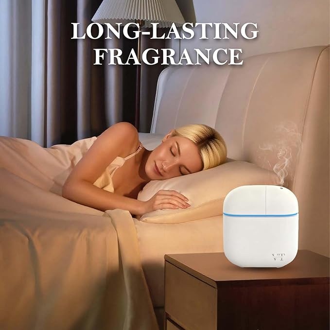 Waterless Essential Oil Diffuser 3000 Sq.Ft, Home Hotel Office Use, Scent Kit with Oil, Cold Air Scent Machine, Bluetooth App Control, LED Light, Wall-Mounted Aroma Diffuser