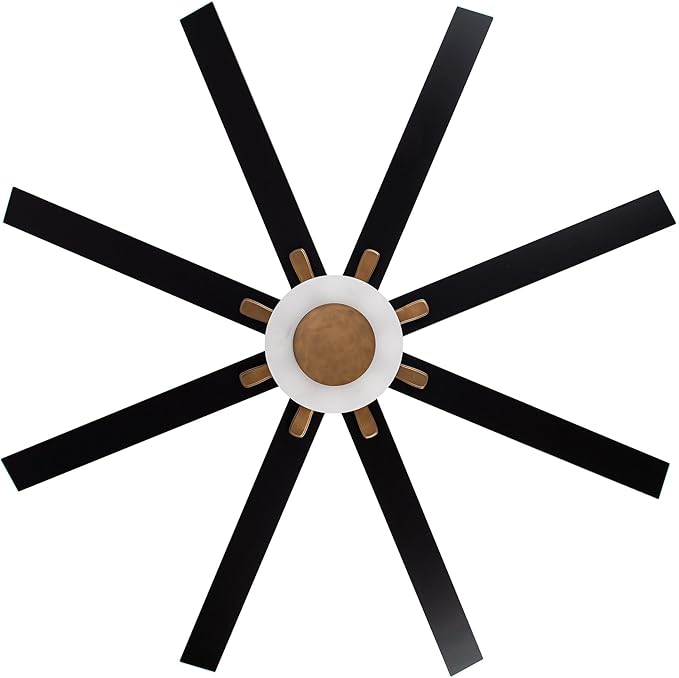 Ceiling Fans with Lights and Remote, 65 Inch Brass Ceiling Fan for Living Room Bedroom, Large Black Outdoor Ceiling Fans for Patios, Dimmable LED, 6 Speeds, Reversible DC Motor, Ventilador de Techo
