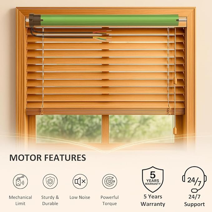 DC12V Dry Contact Motorized Roller Shade Motor Kit, 35mm Quiet Electric Blind Motor, RF Remote Automation Heavy Duty Motorize Persiana Existing Shades (10 N.m for Φ40mm (1.57") Octagonal Tube)