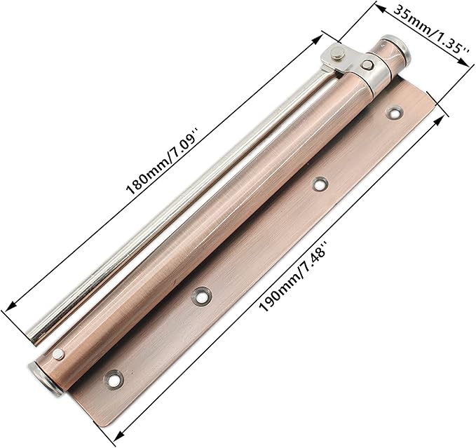 Heavy Duty Automatic Door Closer - Safety Spring Closer for Storm and Steel Doors, Adjustable Closing Speed, Smooth and Quiet Operation