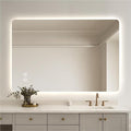 32" x 40" Backlit LED Bathroom Mirror, Smart Touch Switch, Anti-Fog Mirror, 3-Color Dimmable Lighting, CRI≥93, Wall-Mounted Vanity Mirror with Lights for Modern Bathroom (Horizontal/Vertical)