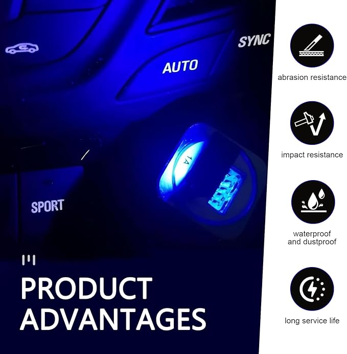 2PCS Mini USB LED Lights, 8 Colors Changeable Car Mini Ambient Lighting Car Interior, Adjustable Brightness RGB Light, Auto Interior Led, for Laptop Keyboard Home Office, Auto Accessory