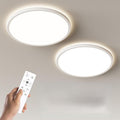 BLNAN Dimmable LED Flush Mount Ceiling Light Fixture with Remote Control, 3000K-6500K Low Profile Wired Lamp, Modern Ultra Thin Close to Ceiling Light for Bedroom Kitchen (White, 15.4Inch 2Pack)