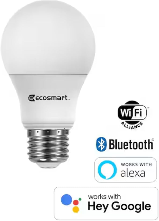 Ceybo Smart LED Bulb 60W A19, Wi-Fi Dimmable with Adjustable Brightness and Temperature, Compatible with Alexa, Google Home, and Hubspace App (1-Pack)