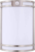 CLOUDY BAY Indoor/Outdoor Motion Sensor LED Wall Light,120V 15W 1000LM Porch Light,3000K/4000K/5000K Selectable,Wet Location,Brushed Nickel