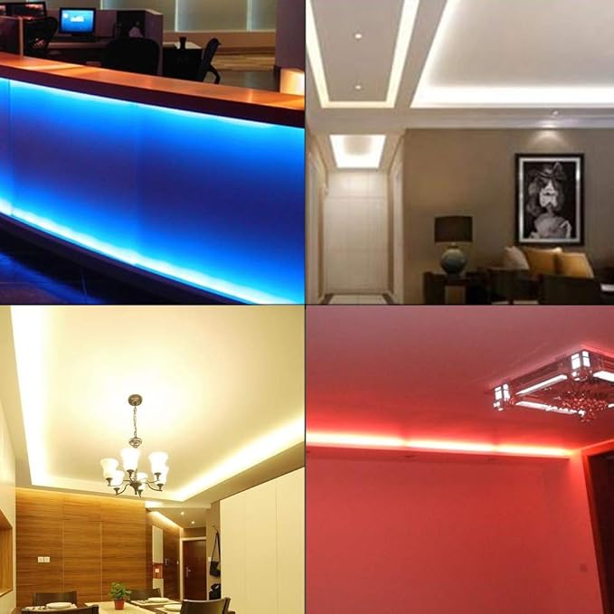 LED Light Strip Kit, AC 110-130V Flexible Waterproof Rope Lights, 13ft 5050 60 LEDs/M for Indoor Outdoor Commercial Lighting Decoration, Accessories Included, Warm White