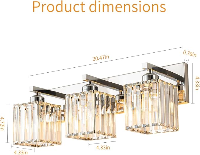 BubbleGlassBallWallSconcesBathroomLightFixturedFinish,3-LightRibbedGlobesLamps,WallMountedVanityLightFixtureforBedsideStairwayHallwayPorch