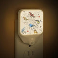 Birds Watercolor Night Lights Plug into Wall, 1.5W Plug in LED Dimmable Motion Sensing Nightlight Auto Dusk to Dawn Sensor for Kids Adults Bedroom, Bathroom, Hallway Warm White
