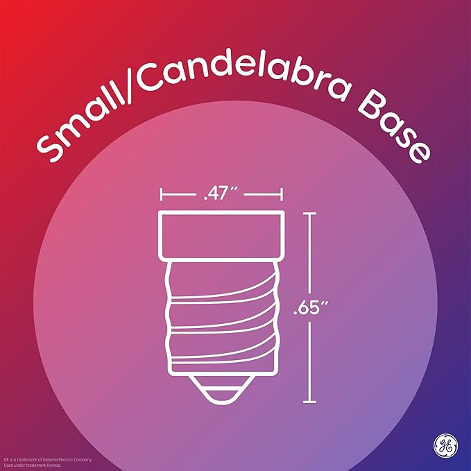 GE LED+ Dusk to Dawn LED Light Bulbs, Automatic On/Off Outdoor Security Lights, Soft White, E12 Candelabra Base (2 Pack)