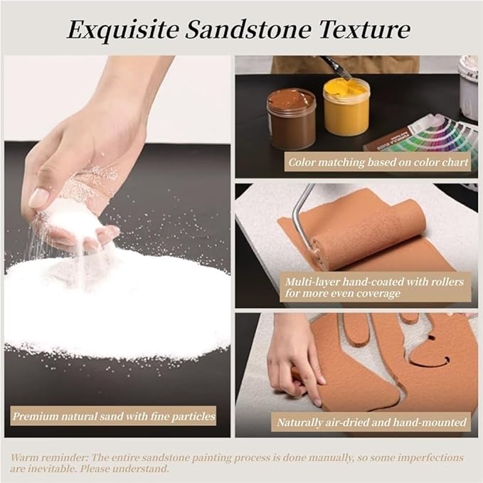 3D Sandstone Texture LED Wall Art with Vase, Plug-in Auspicious Modern Meditation Wall Hanging Sculpture, Minimalism Artwork Decor for Living Room Bedroom Meditation Space(C,120x40cm)