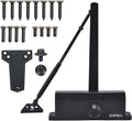 Commercial Door Closer Grade 2, Automatic Auto Door Closer Heavy Duty, Hydraulic for Home Residential Adjustable Size 3, ADA & UL, Matte Black - SF700