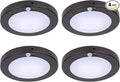 LIT-PaTH LED Flush Mount Ceiling Light, Closet Lighting Fixture with Motion Sensor and Dusk to Dawn, 10.5W, 800 Lumen, 6.2 Inch, Anti-Rust Galvanized Housing, Bronze Finish 3000K 4-Pack