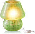 Next Glow Mushroom Lamp – Table Lamp, Modern Dimmable LED Night Light for Bedrooms, Kids Rooms, Bedside Nightstands, Living Room and Kitchen Decor – Pretty Desk Light, E26 Socket w 120V Bulb (Green)