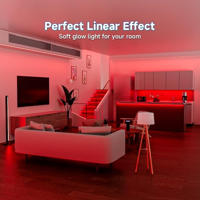 BTF-LIGHTING FCOB USB Powered Red Color COB LED Strip Lights 6.56FT 640LEDs 5V 8mm Width 90+ High CRI Ultra Bright Flexible Light for 3D Printer TV Backlight Display Cabinet PC DIY Decor