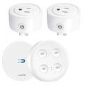 LoraTap Mini Remote Control Outlet Plug: 656ft Range — Wireless Light Switch for Household Appliances — No Wiring — 1 Remote for 2 Outlets