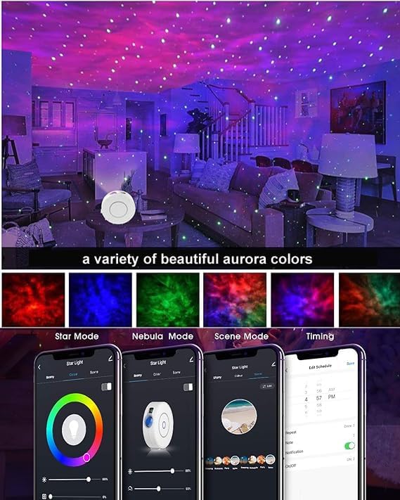 Star Projector,Smart APP & Voice Control Galaxy lamp, Compatible with Alexa & Google Home, for Kids Adults Bedroom