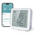 Smart WiFi Thermometer Hygrometer, Indoor Temp Humidity Monitor with Large LCD, No Gateway, Direct Phone Alerts, Free Data Storage, Ultra-Low Power, Tuya App Compatible for Home Garage Greenhouse
