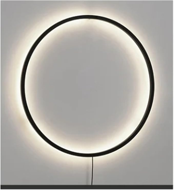 Wiring-Free Living Room Sofa Background Wall Decoration - Minimalist Bedroom lamp Ring Art Atmosphere Wall Light,Kitchen Island (3 Colors 80cm B)