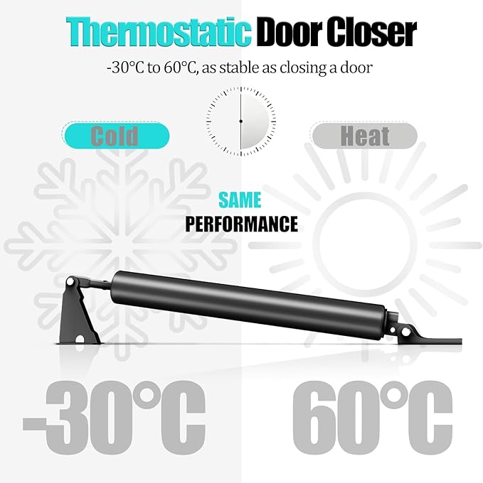 Storm Door Closer, Heavy Duty Pneumatic Screen Door Closer, Adjustable Closing Speed