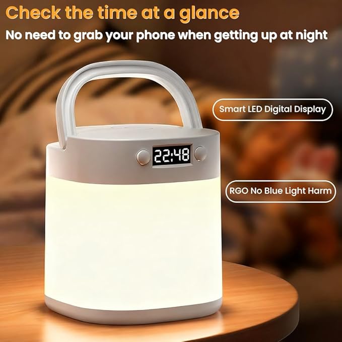 Touch Night Light for Baby Nursery, Small Cordless Lamp, Dimmable Portable Rechargeable Battery Operated Night Light, Wireless Bedside Mini Lamp for Bedroom, Bathroom(3.74x4.13in)