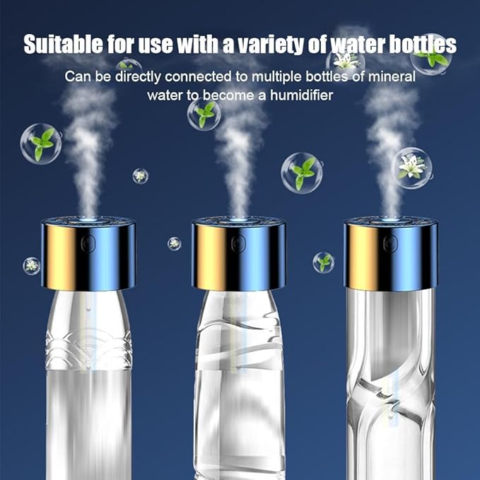 Car Humidifier, Car Diffuser, 300ml Car Diffusers for Essential Oils, Smart Car Air Freshener Diffuser, USB Cool Mist Humidifier Diffuser, 7-LED Color Changing, for Car Home Office Bedroom (Ocea)