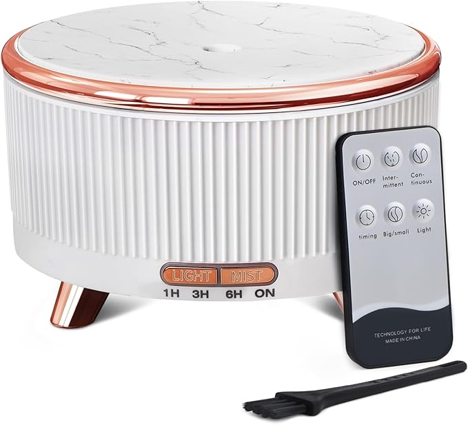 Diffusers for Essential Oils Large Room 500ml, Aromatherapy Diffuser for Home Office with Remote Control, 7 Colorsing Lights,Ultrasonic Aromatherapy Diffuser Humidifier for Livingroom Bedroom