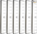 6 Pack LED Motion Sensor Lights, 10 LED Closet Battery Operated Lights, Stick-On Anywhere Magnetic Night Light Bar, Led Safe Light Indoor for Closet Stairs Wardrobe