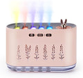5 Nozzle Music Sensing Cool Mist Humidifier,Humidifier Diffuser with 20 Color LED Light, 700ML Essential Oil Diffuse, Auto Shut Off, Aroma Diffuser for Bedroom Home Office Yoga (Pink)