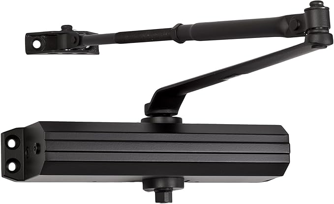 Lawrence Medium/Heavy Duty Door Closer Commercial Grade 1 - Surface-Mounted Commercial Automatic Door Closer with Adjustable 6-Speed Control and 3 Valves - Embassy Series LH5016