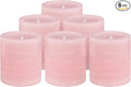 FURORA LIGHTING Pink Real Wax LED Votive Tealight Candles Pack of 6, Flameless Flickering Candles for Delicate Home Décor, 1.95’’(W) x 2.17’’(H), Batteries Included