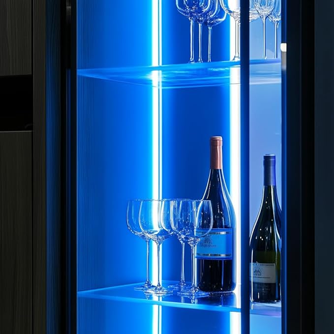 LED Strip Lights 24V COB LED ICE Blue Super Bright LED16.4ft Dotless High Density 14W/m, 8mm Width Cuttable Flexible for Home DIY led ICE Blue Commercial decoration projects (No Power Supply)
