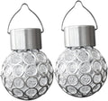 Mipcase 2pcs Solar Hanging Lights Outdoor Decorative Led Garden Lamp Automatic Off