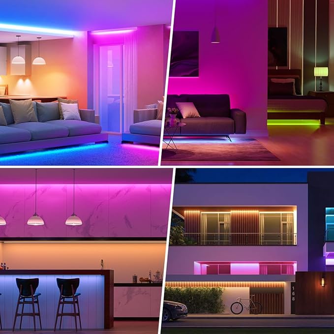 BTF-LIGHTING RGBCCT 5 Colors in 1 LED Tape Lights 5050SMD RGBWW RGB+Dimmable Color Temperature 2700K-6500K 16.4ft 96LED/m 480LED IP65 DC12V White PCB for Home Decoration(No Adapter or Controller)