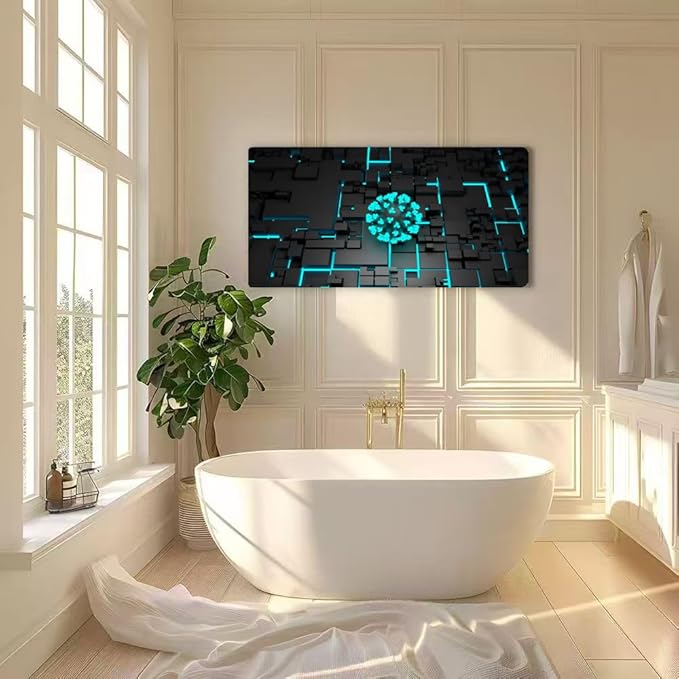 Wibinuki Wall Art Wall Decor Wall Paintings Artificial intelligence tracks spread, Technology and AI algorithms for Living Room Bedroom Bathroom Home Decor Can Be Hung Directly 20"x 40"