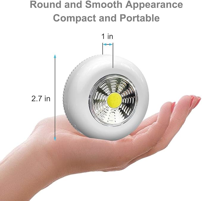 Tap Light Push Lights, 84-Pack Small Bright LED Puck Light Touch Night Lights Battery Operated Stick on Light for Closet Kitchen Cabinet Classroom DIY Letter Lights Holiday Party Decorations